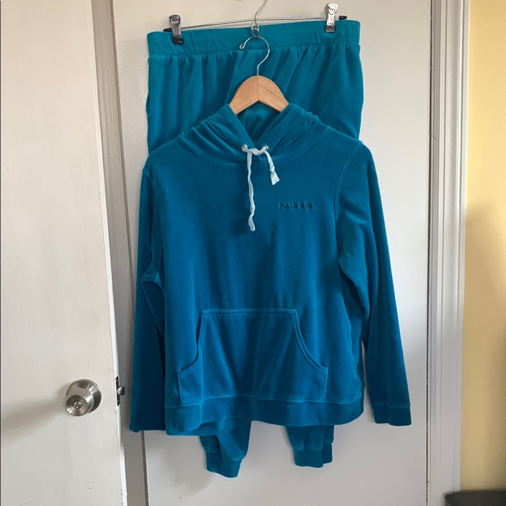 Hale Bob Teal Track Pants & Hoodie Set